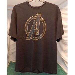Marvel Avenger Assemble Logo Adult T-Shirt BLACK 2XL XXL NWOT 100% Cotton